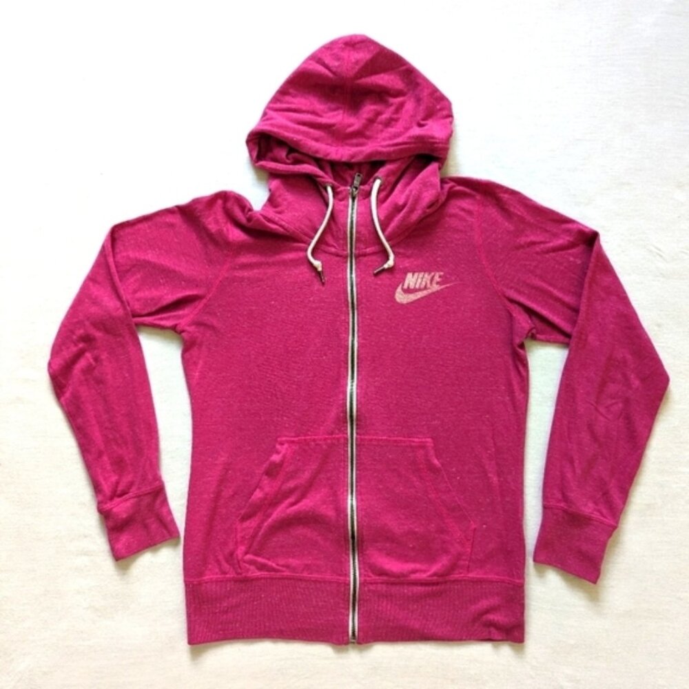 Nike pink organic cotton hoodie women's Medium